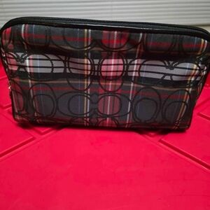 RETIRED Coach Poppy Tartan Plaid Cosmetic Case New without tags